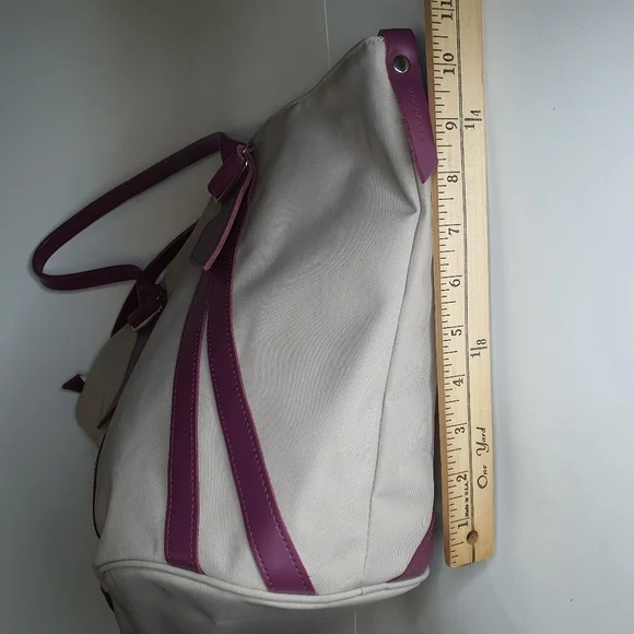 Jack Gomme Nylon Leather Strap Tote Bag New without Tag + FREE GIFT - Picture 2 of 11